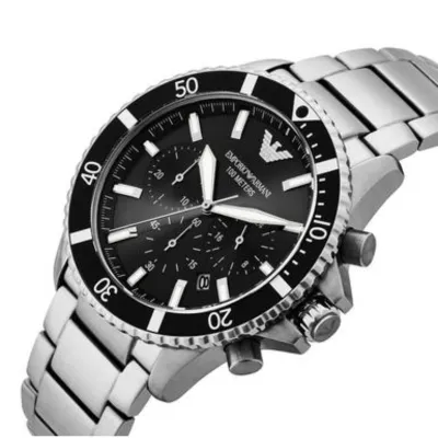 Emporio Armani World Explorer Black Dial Men's Watch 